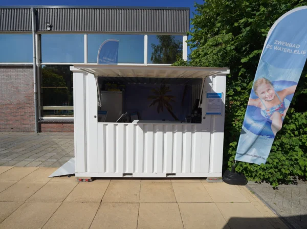 Demontierbarer Barcontainer 4×2m XL Weiß – Bild 2