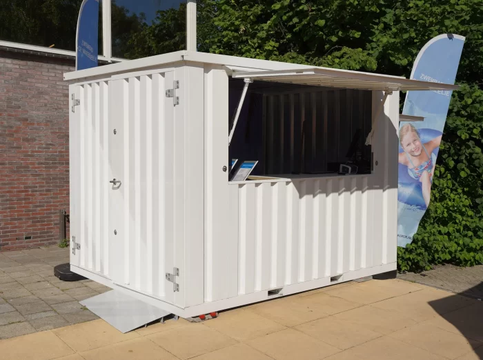 Demontierbarer Barcontainer 4×2m XL Weiß