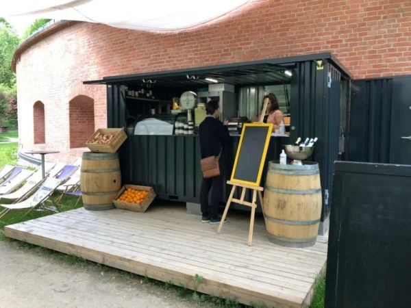 Demontierbarer Barcontainer 4×4m XL Grün