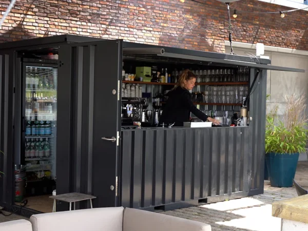 Demontierbarer Barcontainer 4×4m XL Grün – Bild 3