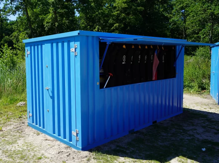Demontierbarer Barcontainer XL 3x2m Blau